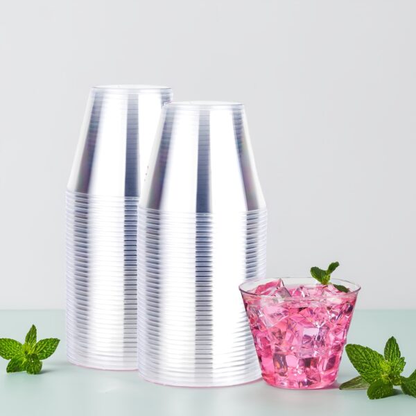 Clear Disposable Plastic Cups Custom Tumblers for Tea and Drinks Durable and Stylish for Parties Weddings Festivals