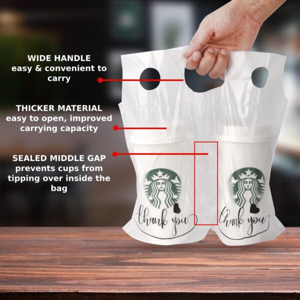 Custom Logo PE Plastic Cups Single Cup Coffee Packaging Bag for Cold Juice Milk Takeaway for Coffee Other Beverages