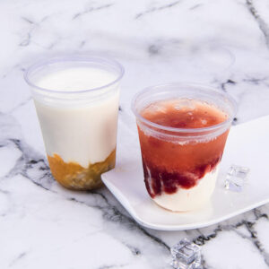 Luxury 1000ml Pudding Plastic Cups with Reusable Peel-off Lid Custom Logo Heat-Sealed Hard Plastic Cups with Luxury Touch
