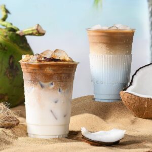 OEM Custom 12oz Wheat Straw Plastic Coffee Cup Sip Lid for Travel Silk Screen Printed for Juice Bubble Tea Salad Milk Beverage