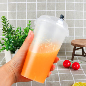 Reusable Summer Coffee & Fruit Juice Tumbler 350ml/500ml/700ml Double-Wall Cold Drink Cups for Outdoor Activities