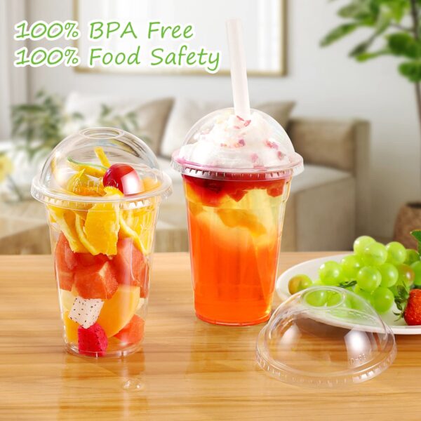 Transparent Plastic 16oz PET Cup with Printed Logo Disposable Bubble Tea & Coffee Takeaway Cup with PP Lid